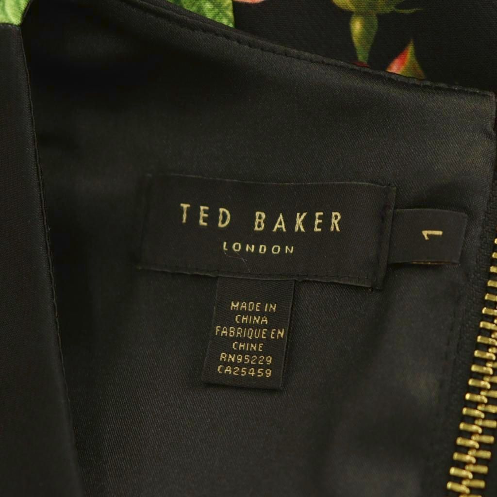 テッドベーカー TED BAKER 花柄 ワンピース ノースリーブ タイト 1