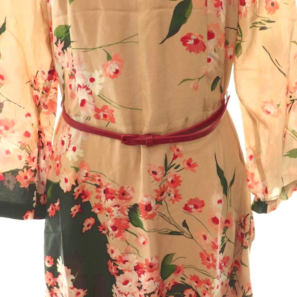 マックスマーラ MAX MARA シルク ワンピース フラワープリント ミモレ
