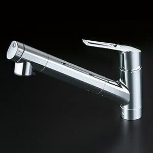 新品 KVK 浄水器内蔵用シングルシャワー付混合栓 eレバー 浄水カートリッジ付 KM6001JEC2