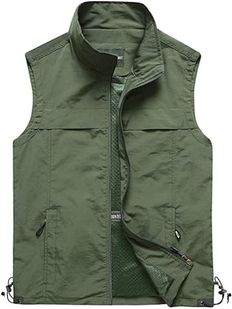 新品 LIYURLTA メンズ ベスト アウトドア 釣り 撮影 登山 メッシュベスト 防紫外線 速乾 軽量 多機能 カメラマン フィッシングベスト 春 夏 秋 LIY109 (JP アルファベット L グリーン)