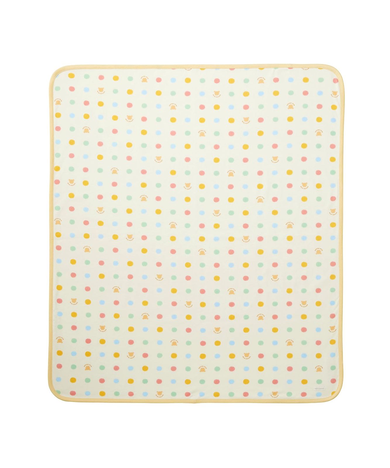 新品 [ミキハウス] ブランケット 70×80cm くま 総柄 お昼寝 ひざかけ 日本製 男の子 女の子 ベビー キッズ 赤ちゃん ベビー服 子供服 46-8396-680 アイボリー