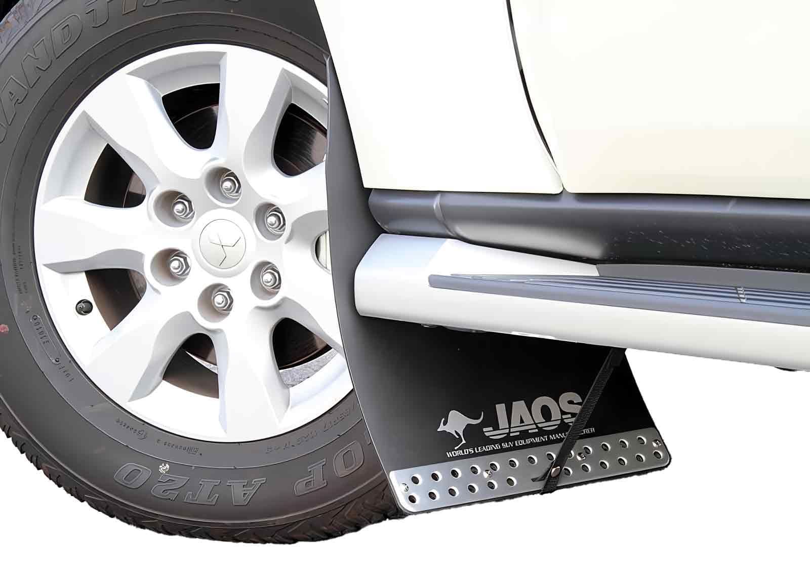 新品 ジャオス(JAOS) JAOS マッドガードIII フロントセット ブラック パジェロ V80/90系 MUD GUARD3 BLACK FRONT PAJERO 06+ 【年式: 06.10-】 【適応: ALL】 B622327F