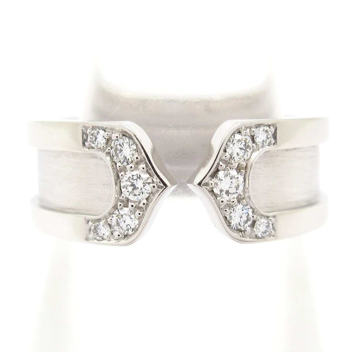Cartier(カルティエ) リング美品 C2 K18WG×ダイヤモンド 10Pダイヤ