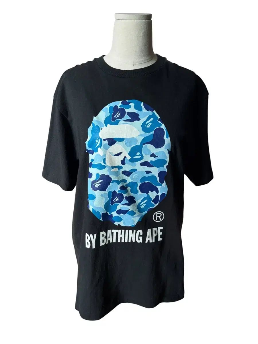 正規品) A BATHING APE アベイシングエイプ ブルー カモフラ 半袖 Tシャツ ブラック