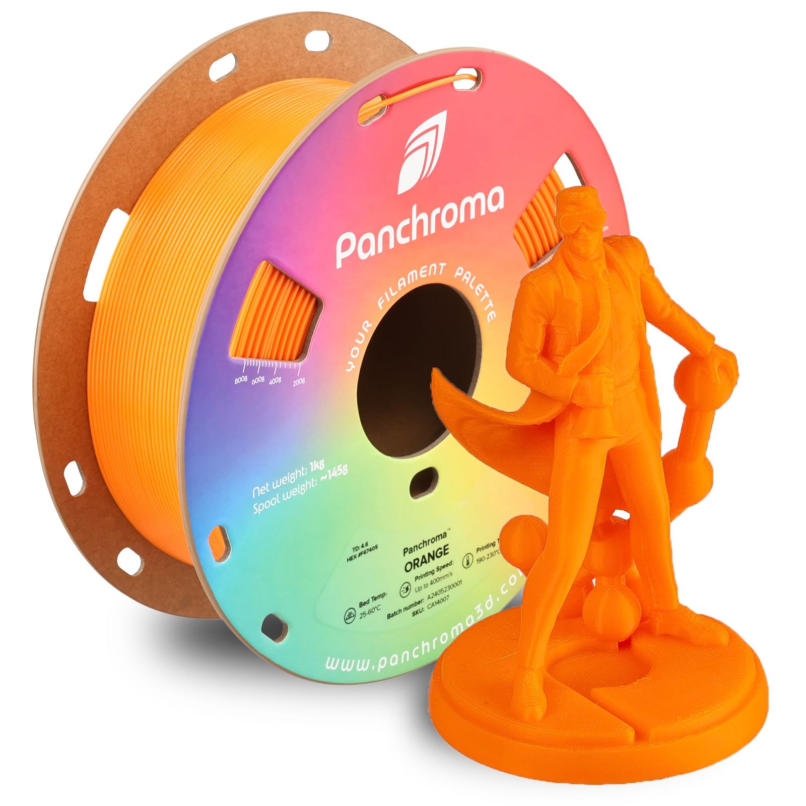 新品 ポリメーカー(Polymaker) 3Dプリンタ―用フィラメント Panchroma? Regular （non-PLA） 1.75mm径 1000g Orange
