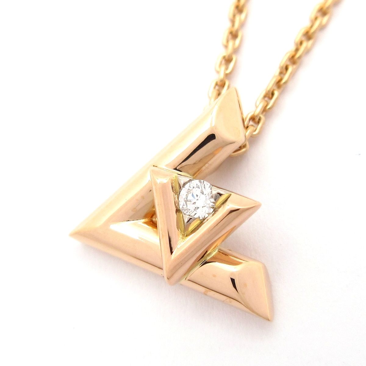 LOUIS VUITTON(ルイヴィトン) ネックレス パンダンティフLVヴォルトワンPM Q93805 イエローゴールド×ダイヤモンド