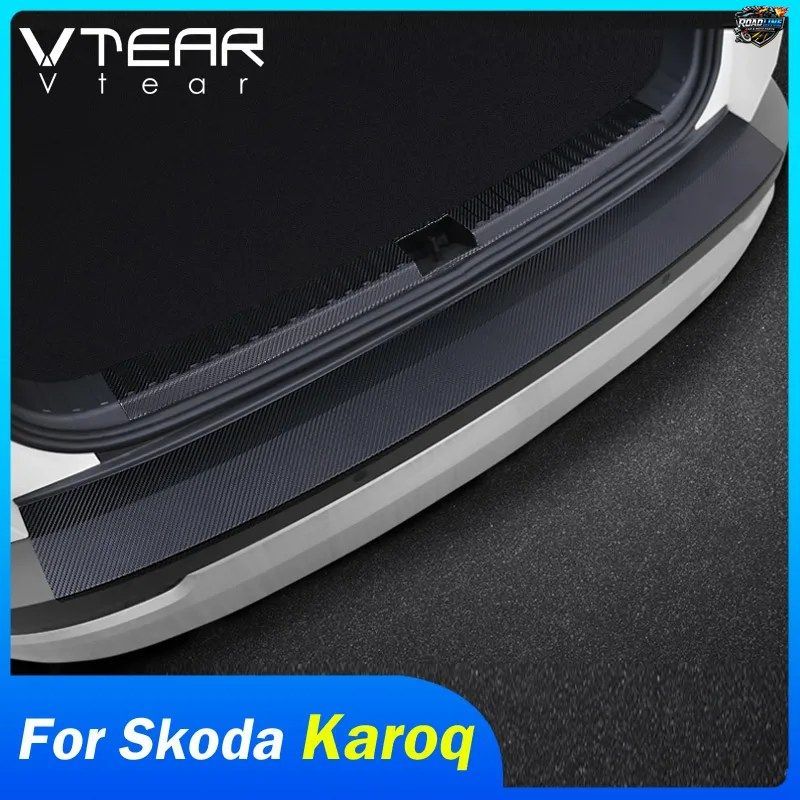 VTEAR カーリアバンパートランクガードプレートステッカー SKODA KAROQ用 カースタイリングプロテクターケースカバーアクセサリー オート 2
