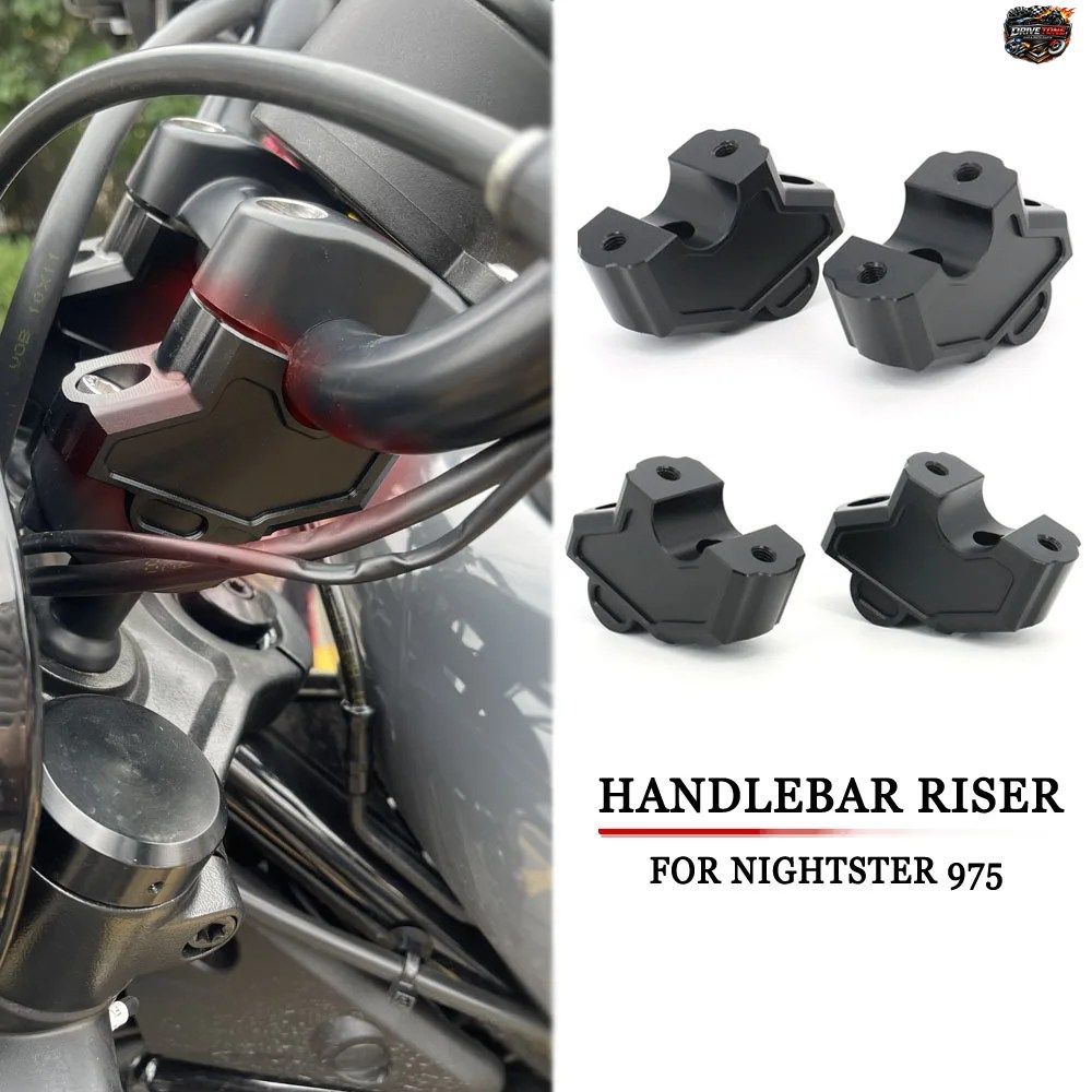 ハーレー ナイトスター 975 RH975 RH 975 2022 2023 用 ブラック ハンドルバー ライザー ファット ハンドルバー クランプ アクセサリー