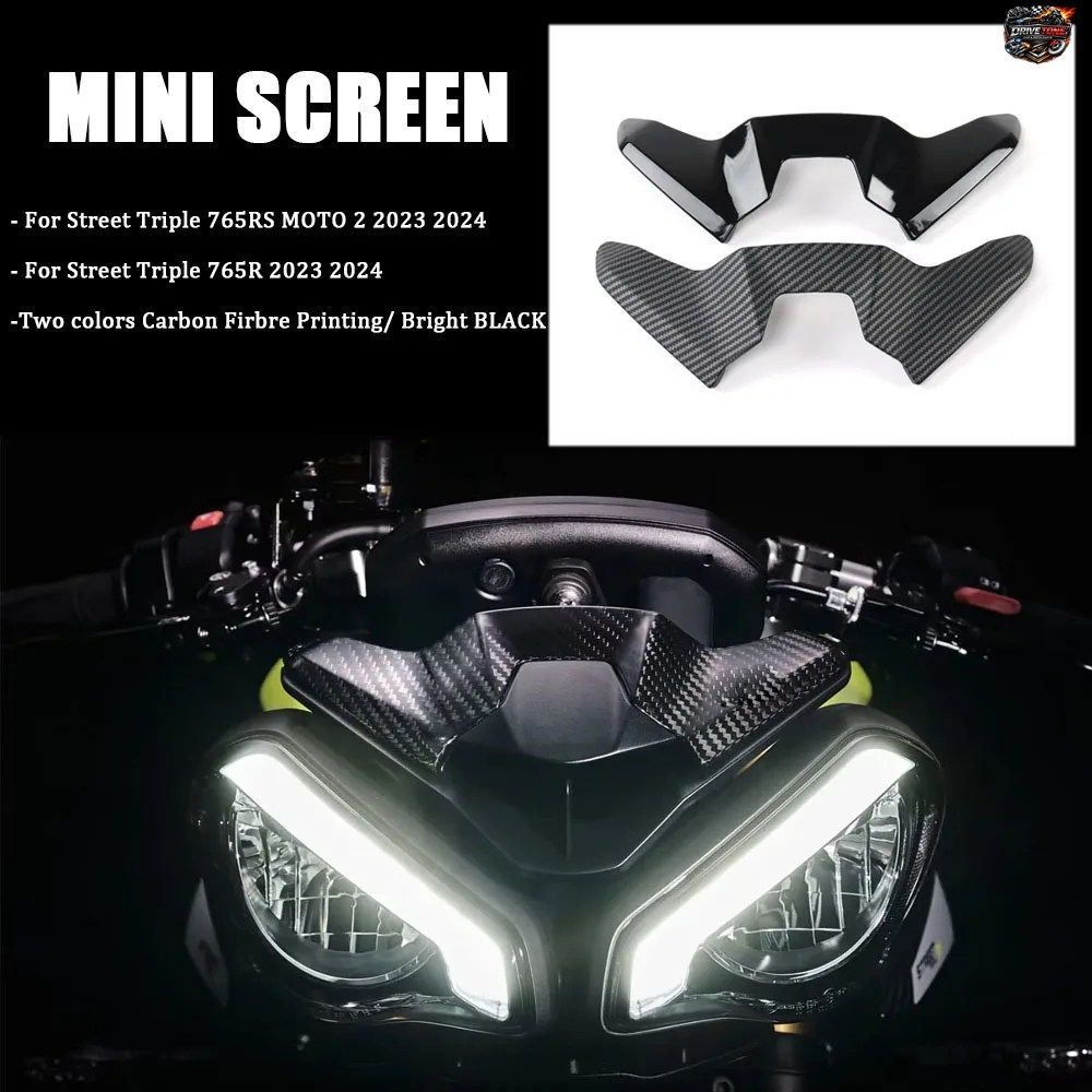 STREET TRIPLE 765RS MOTO 765R 23-24用 新型モーターサイクルミニウインドスクリーンフェアリングパネルカバーミニスクリーンパーツ