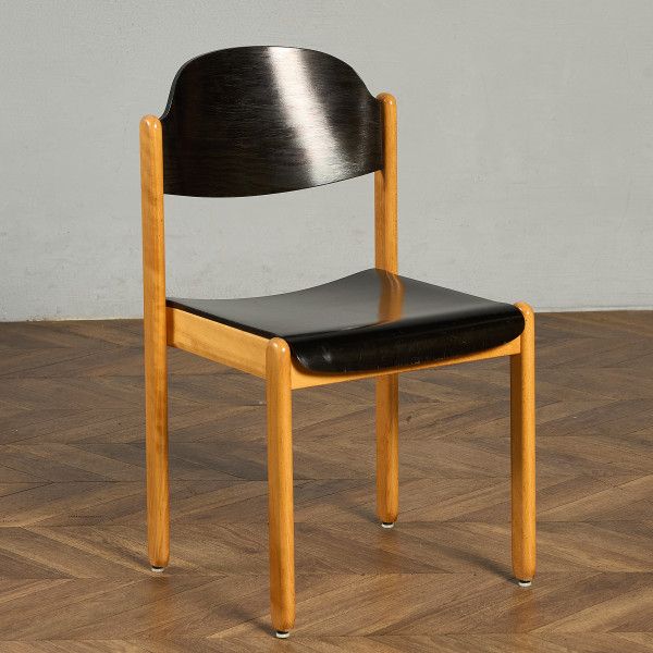 椅子・ソファ ドイツ ブナ シュパーン・シュタットローン Spahn Stadtlohn ヴィンテージ スタッキング ダイニングチェア 北欧 スタイル 椅子 パネルバック ビンテージ 木製 #98477