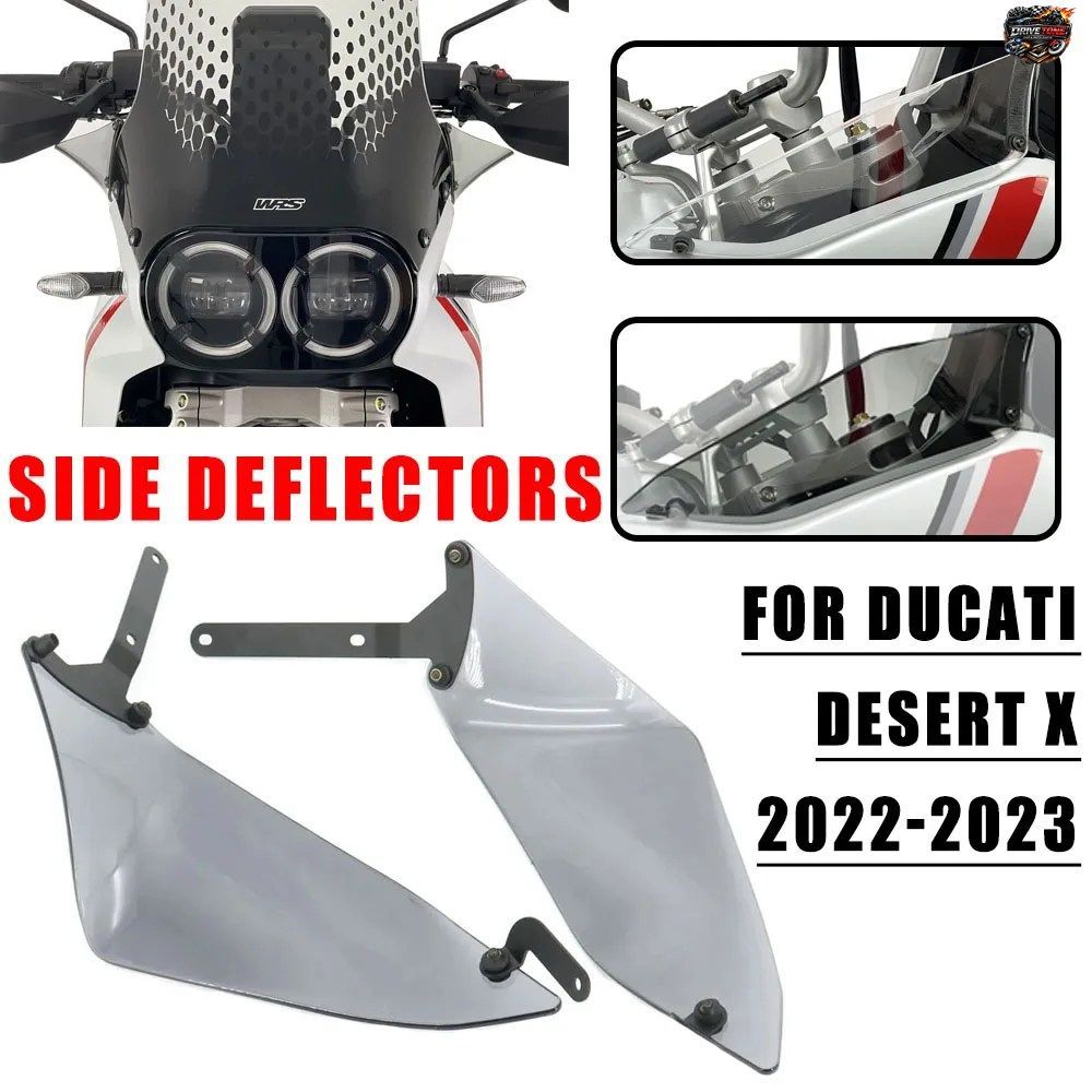 DUCATI DESERTX 2022-2023用ウインドシールド、ウインドスクリーンプロテクション、サイドエアアクセサリー、オートバイサイドディフレクタ