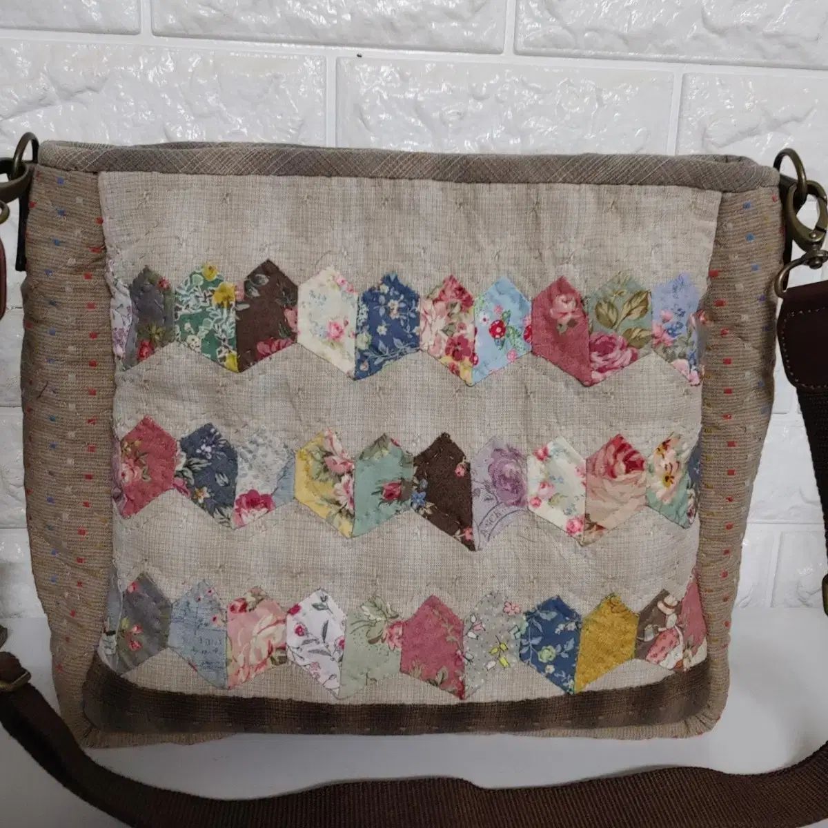 キルトハンドメイド クロスバッグ