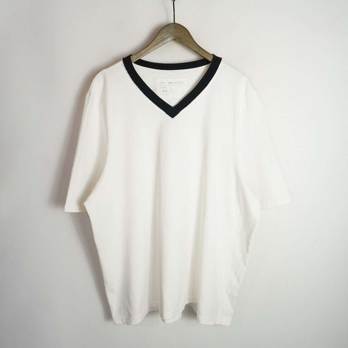 CAMIEL FORTGENS 厚手コットンVネックTシャツ　サイズM 美品 CAMIEL FORTGENS カミエル フォートへンス TAILORED TEE S/S V