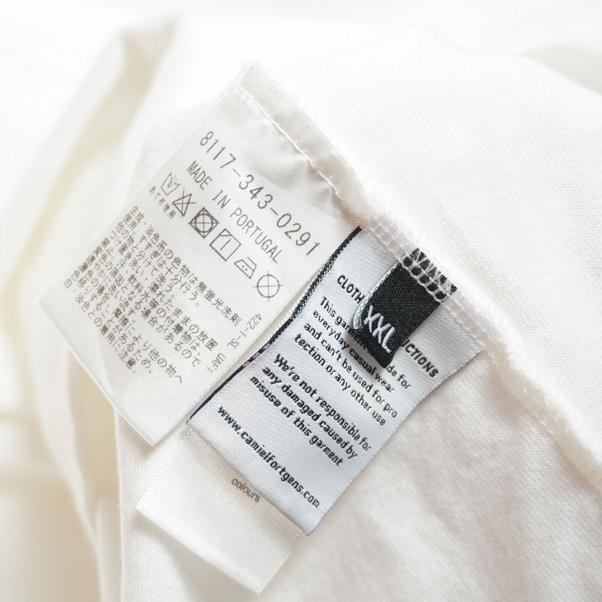 CAMIEL FORTGENS 厚手コットンVネックTシャツ　サイズM 美品 CAMIEL FORTGENS カミエル フォートへンス TAILORED TEE S/S V