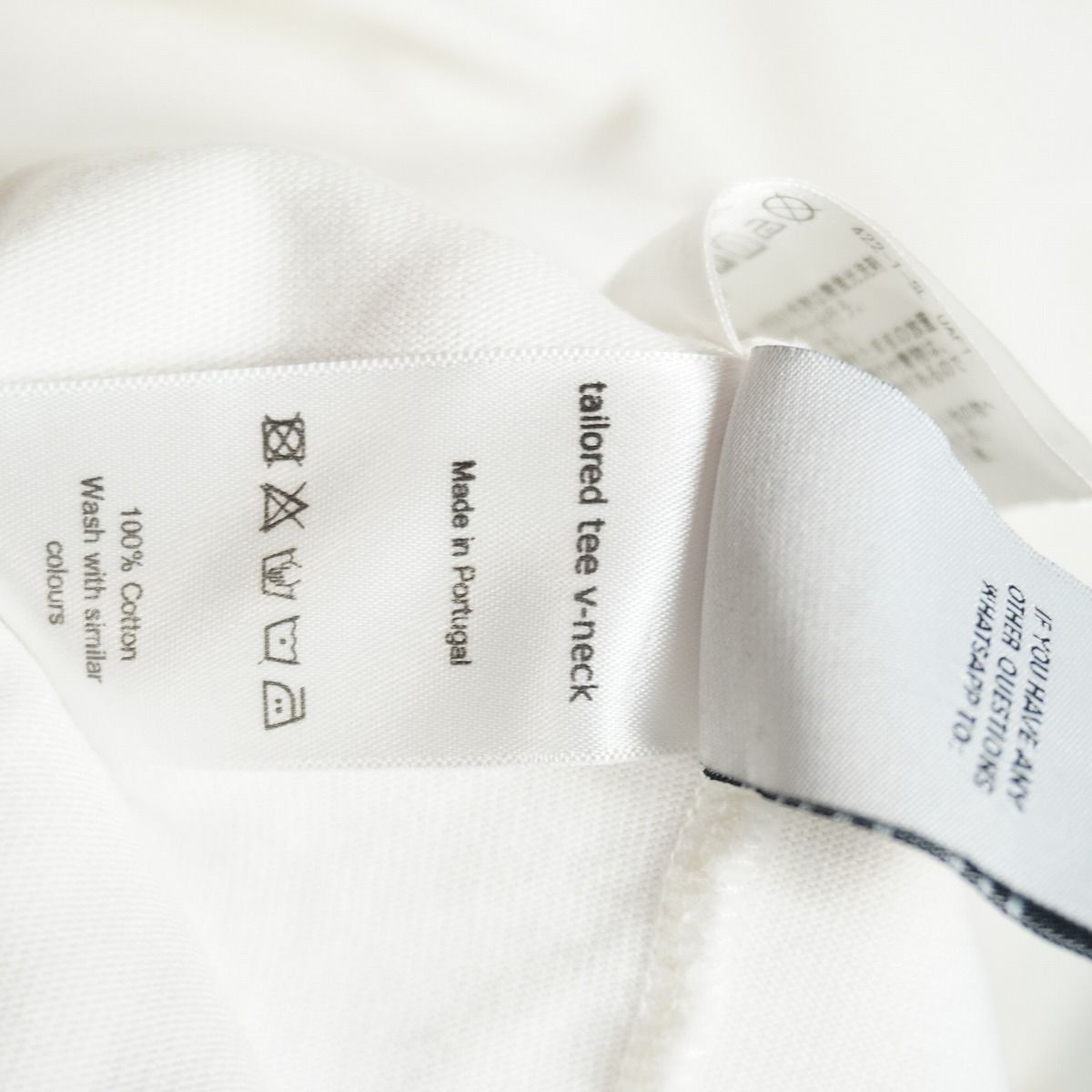 CAMIEL FORTGENS 厚手コットンVネックTシャツ　サイズM 美品 CAMIEL FORTGENS カミエル フォートへンス TAILORED TEE S/S V