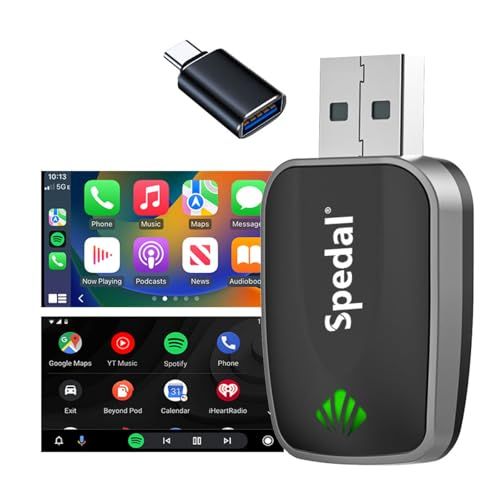 【新品】【2025最新Miniワイヤレスアダプター】Spedal 2in1 CarPlay＆Android Autoワイヤレス アダプター CarPlay＆AndroidAutoをワイヤレス化 既存の有線CarPlay/Android Aut b9e32e30 4,932円