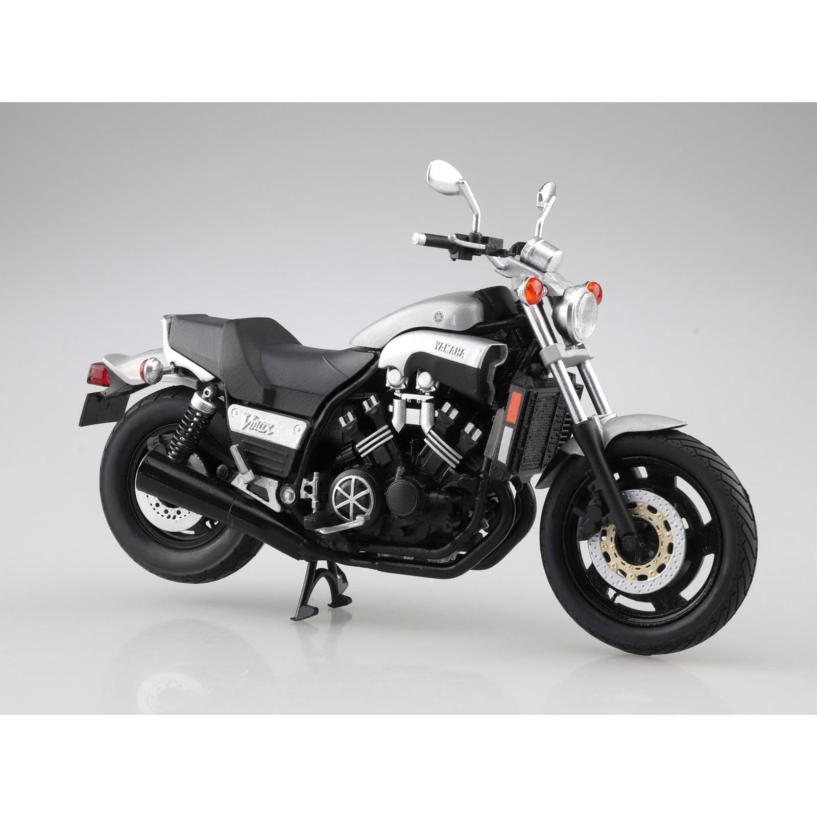 新品 青島文化教材社(AOSHIMA) スカイネット 1/12 完成品バイク Yamaha Vmax ニューシルバーダスト