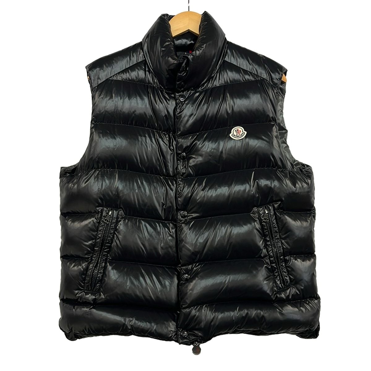 MONCLER(モンクレール) ダウンベスト サイズ4 XL メンズ美品 TIB(ティブ) 黒 ジップアップ/冬