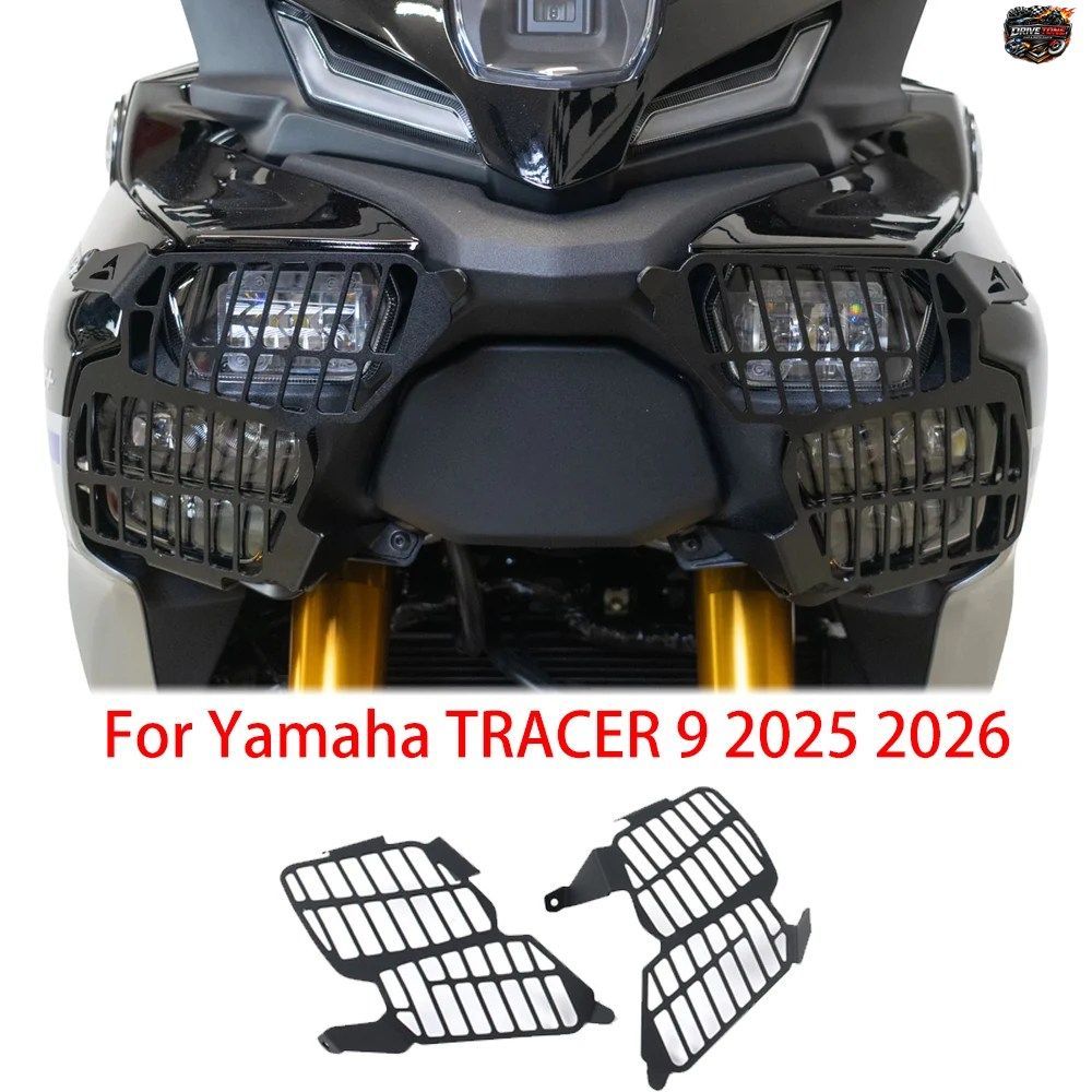ヤマハ TRACER 9 9GT 2025 2026 用アルミ製ヘッドランプグリルカバー 耐久性のある傷防止プロテクターアクセサリー