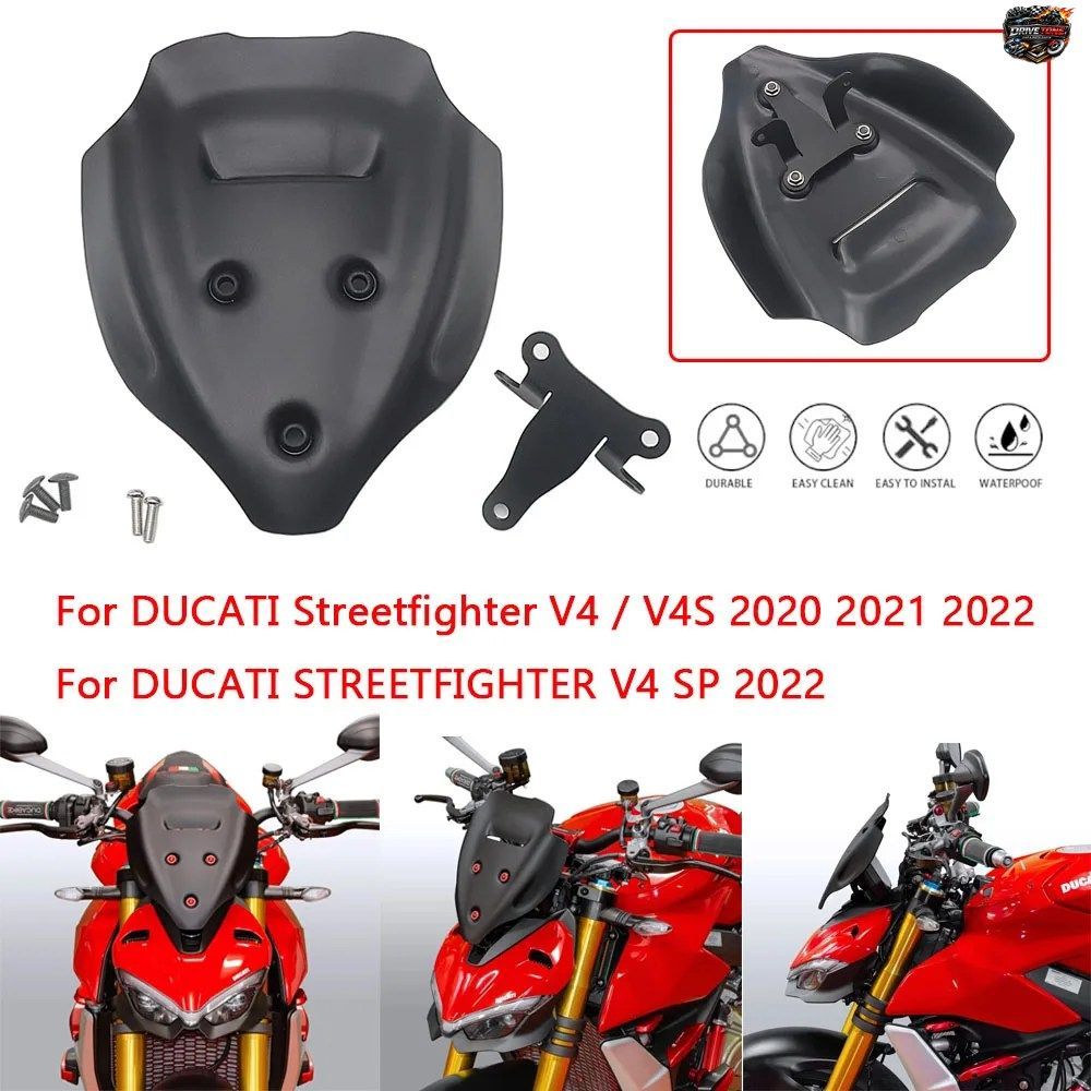 DUCATI STREETFIGHTER V4 V4S V4SP 2020 2021 2022用モーターサイクルアクセサリー ウインドシールドバイザー バッフルバイザー ウインドデ