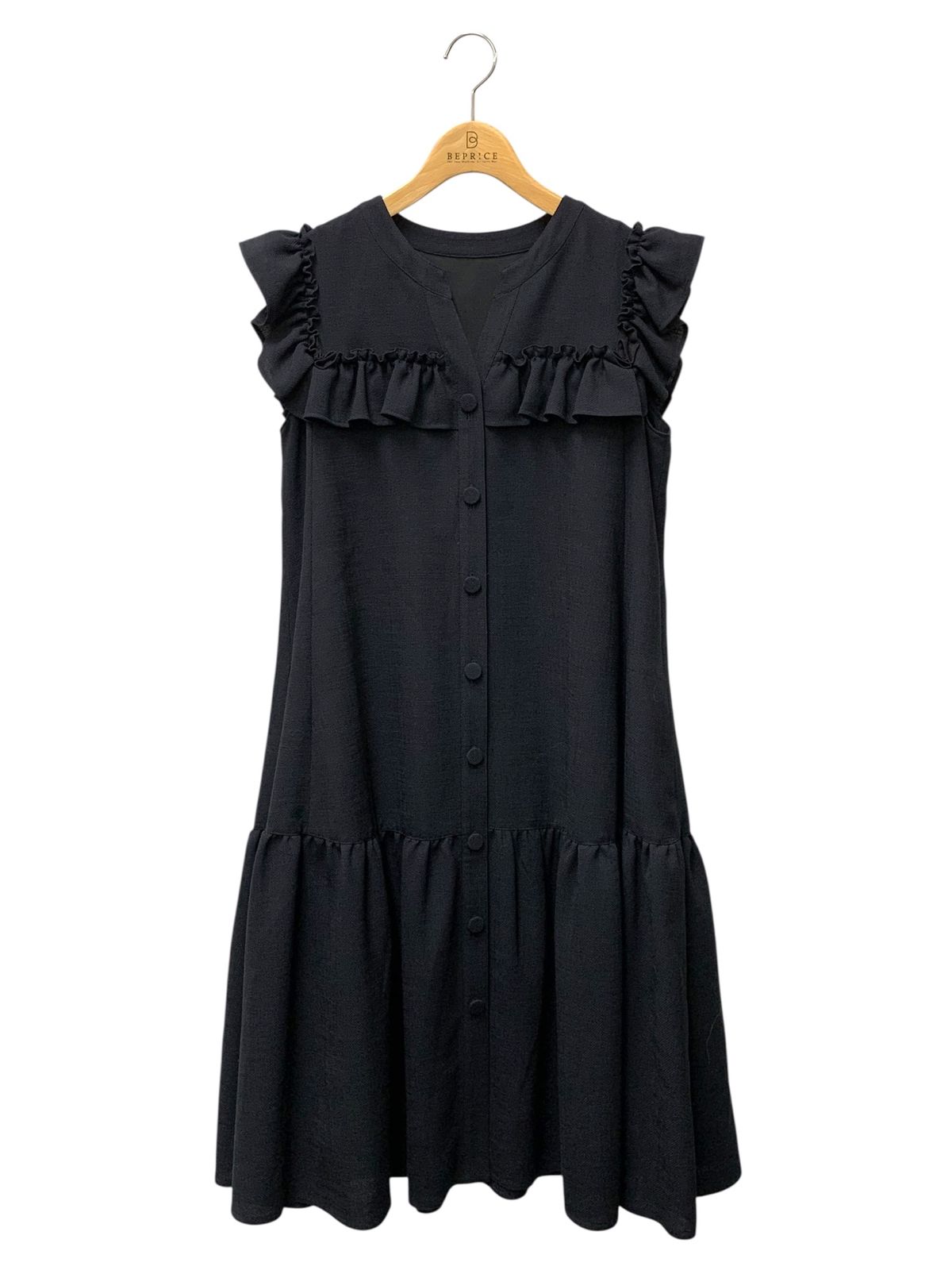 ルネ 5526020 ワンピース 36 ネイビー クルミボタン フリル IT9ZUUDLSZ3M 24,486円