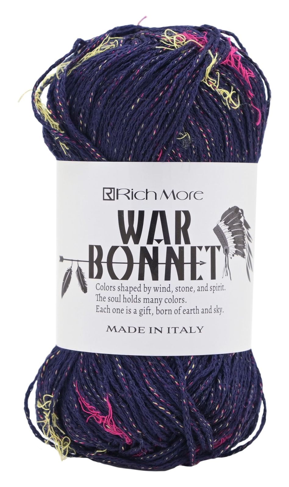 新品 ハマナカ HAMANAKA リッチモア (Rich More) 毛糸 ウォーボンネット WAR BONNET 並太 タイプ COL. 5 パープル 系 40g 玉巻 約132ｍ 5玉セット 3933 セット