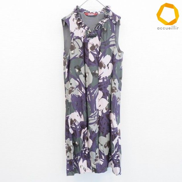 マックスマーラ Maxmara ワンピース スリーブレス ロング 総柄