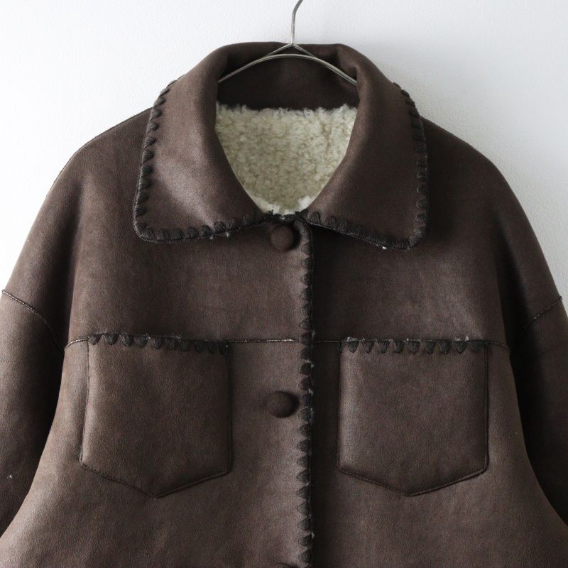 美品 定価5.5万 2025AW イエナ IENA LA BOUCLE リバーシブルファーリー 