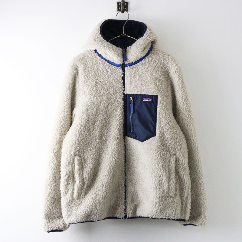 パタゴニア patagonia 68095 キッズリバーシブルレディフレディフーディ XXL（16-18）＼NENA ネイビー ベージュ 大人可【2400014973730】