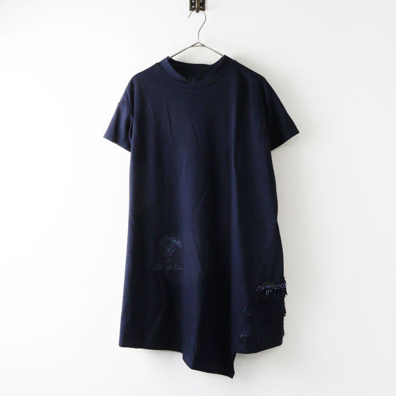 未使用 アルベロベロ オレボレブラ ALBEROBELLO OLLEBOREBLA ぶたさん刺繍 ビーズ装飾 ワンピース M＼ネイビー【2400014974454】 6,667円