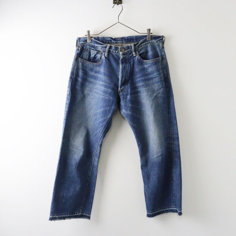 アボンタージ A VONTADE ヴィンテージ加工デニムパンツ 36＼インディゴブルー カットオフ セルビッチ【2400014970135】