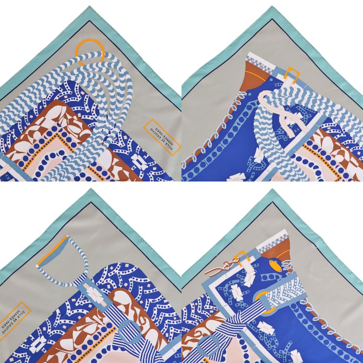 極美品 エルメス HERMES スカーフ カレ90 ガウチョの鞍 Silla d - メルカリ