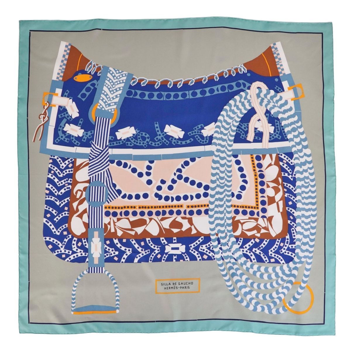極美品 エルメス HERMES スカーフ カレ90 ガウチョの鞍 Silla d - メルカリ