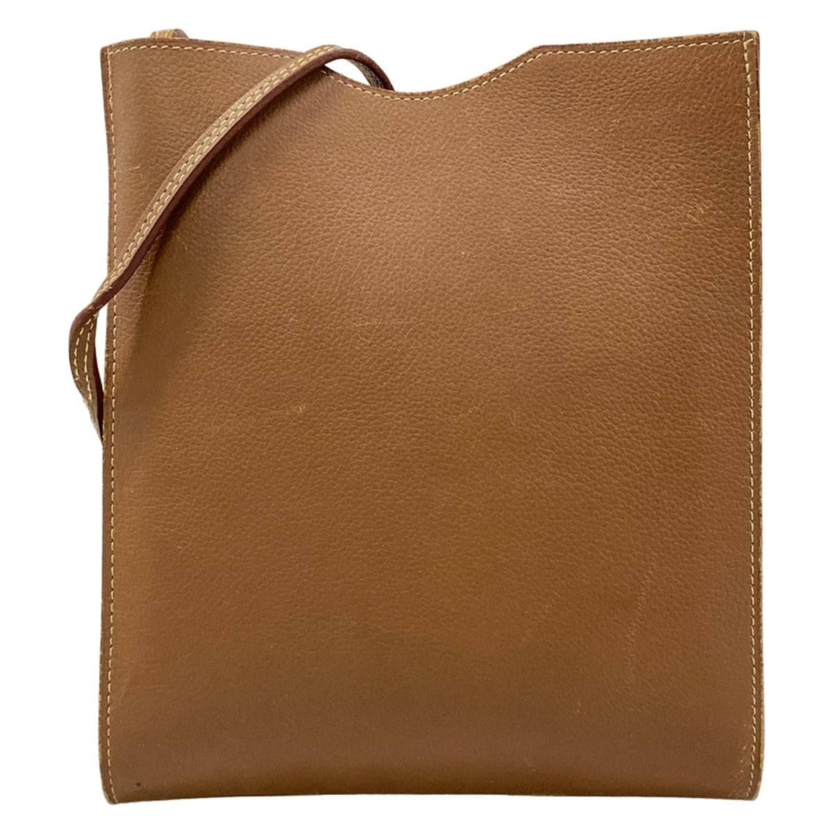 HERMES(エルメス) ショルダーバッグ オニメトゥ ダークブラウン レザー