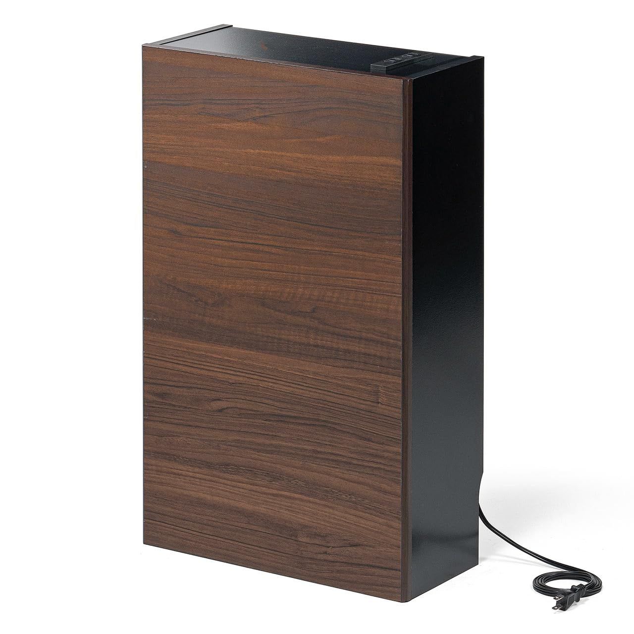サンワダイレクト ルーター 収納 ケーブルボックス 木製 コンセント付き 幅40×高さ65×奥行18cm 配線隠し 木目調 ダークブラウン 200-CB045DBRMts 6339467c