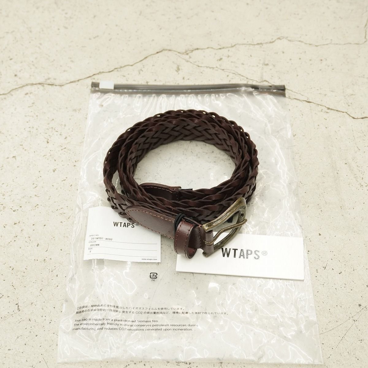 wtaps 20ss ベルト　新品未使用　ブラウン WTAPS Hoof / Belt / Synthetic 