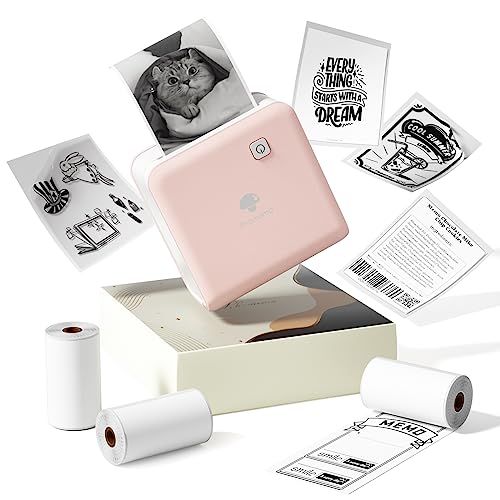 Phomemo M02 Pro 300DPI ミニプリンター モバイルぷりんたー サーマルプリンター スマホ対応 ポータブル型 手帳 写真/リスト/領収書/付箋/ワード/ウェブラベル/メモ/ラベル/勉強ノートに対応 学生 友人 家族 クリスマ 2edd3e53