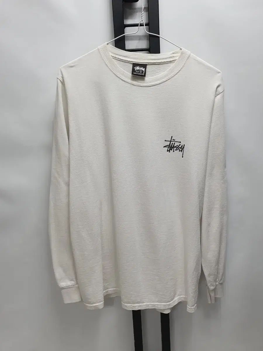 STUSSY ロングスリーブ ベーシック PIGMENT 長袖Tシャツ 白 s