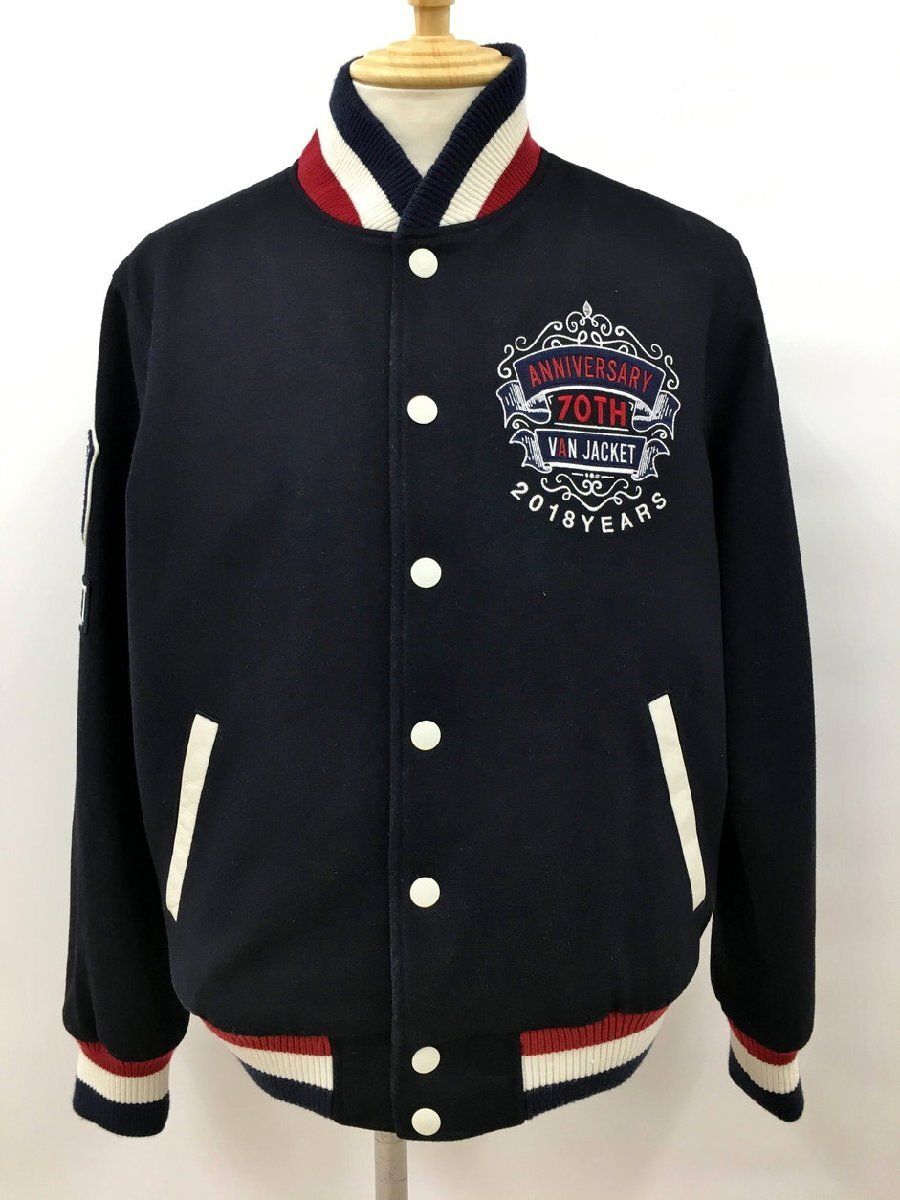 ヴァンジャケット VAN JACKET スタジャン L トリコロール 70TH ANNIVERSARY プレミアム オールメルトン 2405WR004