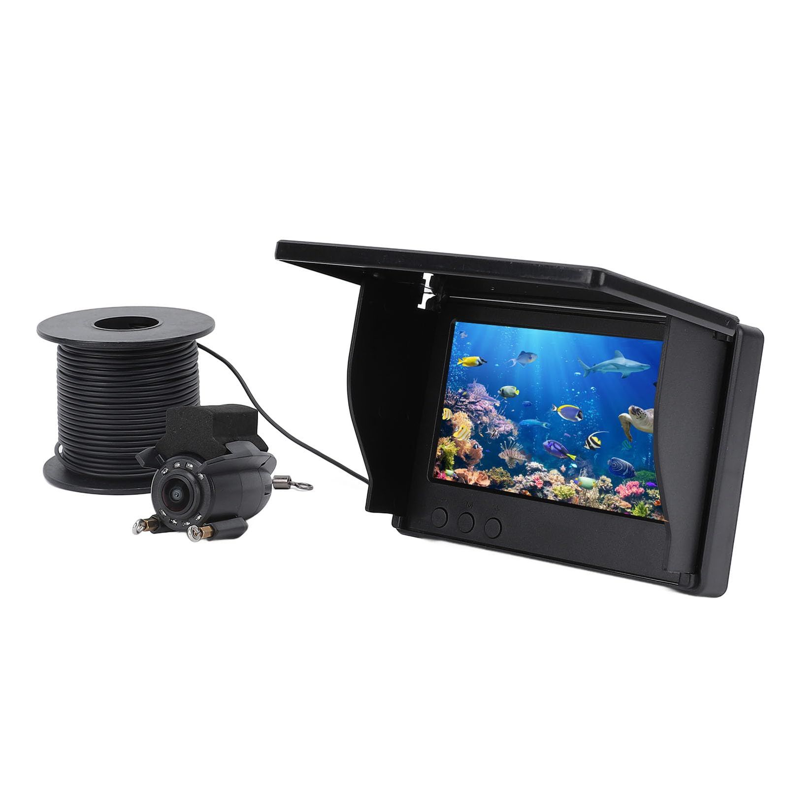 新品】水中釣りカメラ、ポータブル1080P HD魚群探知機カメラ、4.3