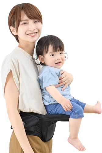 (ケラッタ) HipGo ヒップシート 折りたたみ 抱っこ紐 3WAY コンパクト じゃまにならない 超軽量 収納袋付き 推奨耐荷重15kg (ブラック)pms 64d444e1