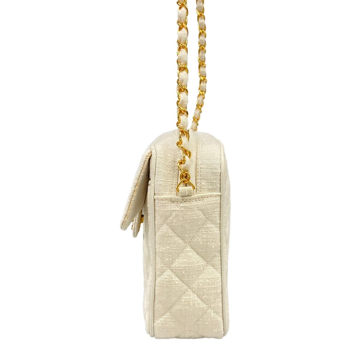 CHANEL(シャネル) ショルダーバッグ マトラッセ 白 チェーンショルダー 