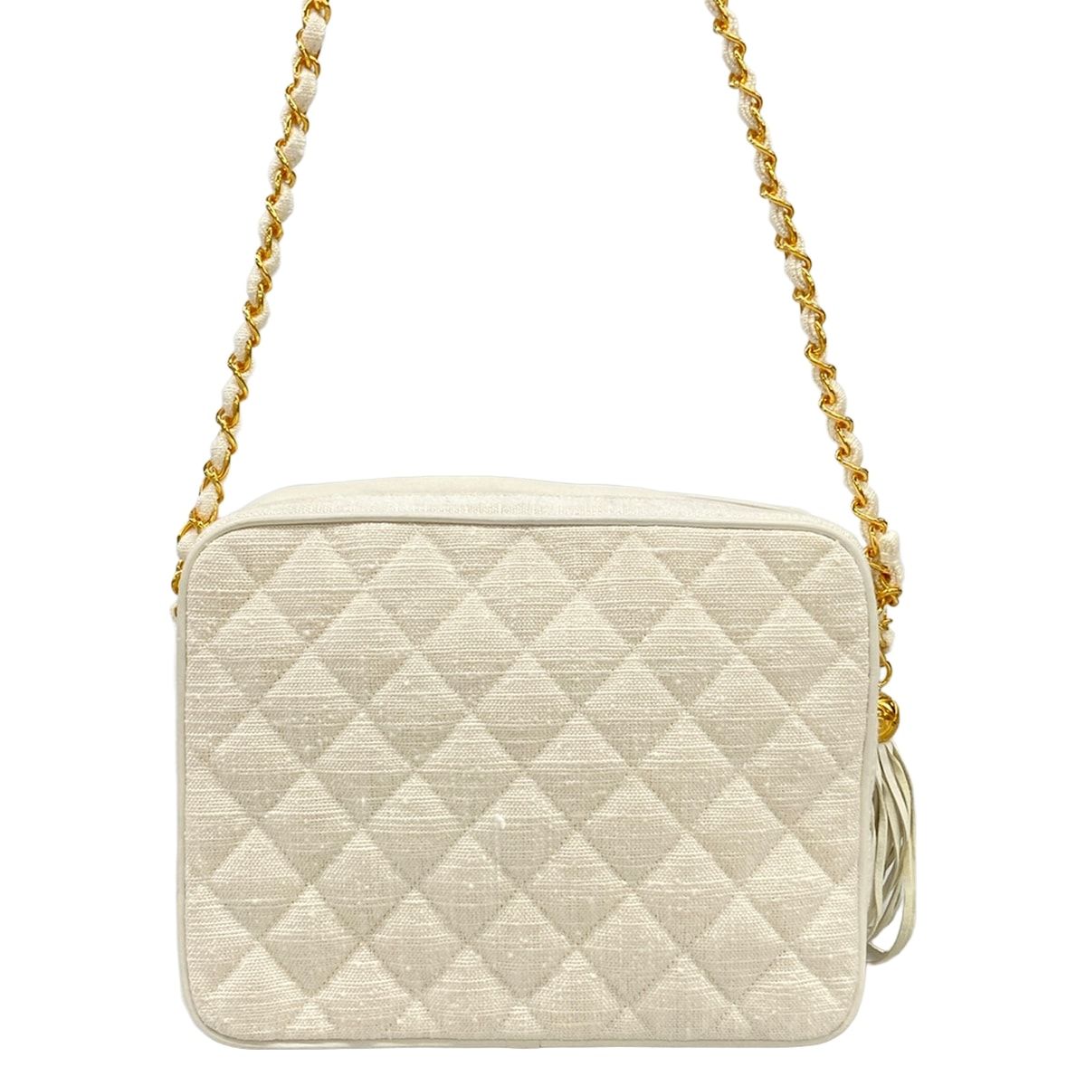 CHANEL(シャネル) ショルダーバッグ マトラッセ 白 チェーンショルダー