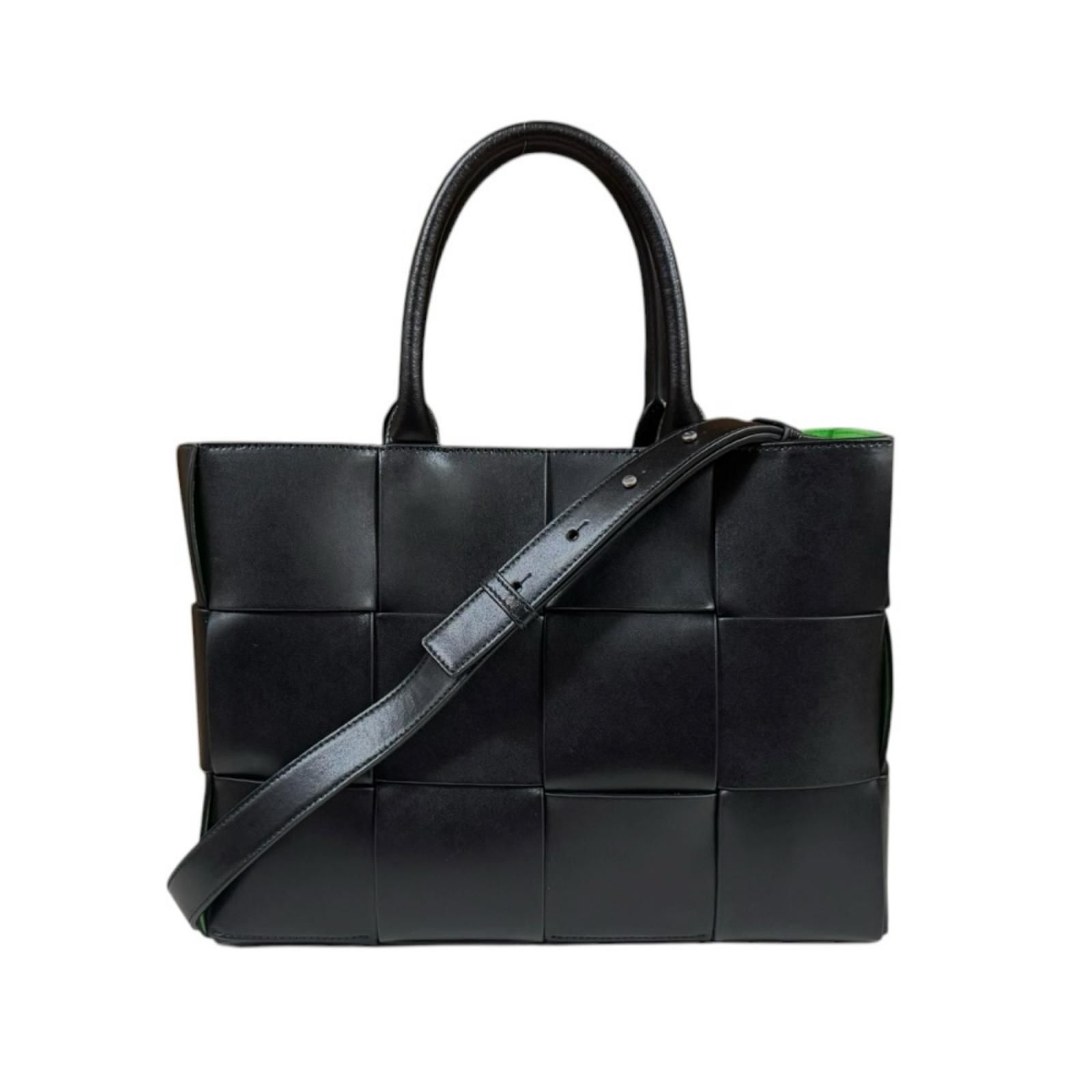 ボッテガヴェネタ アルコトート スモール トートバッグ レザー 766954 ブラック レディース BOTTEGAVENETA 中古 ボッテガヴェネタ