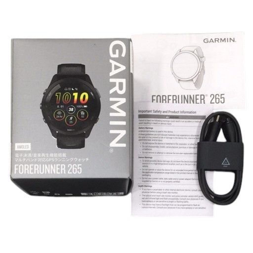 新品 未使用 ガーミン GARMIN Forerunner 265 Black リファレンス:010-02810-40 GPS ランニングウォッチ 6421223