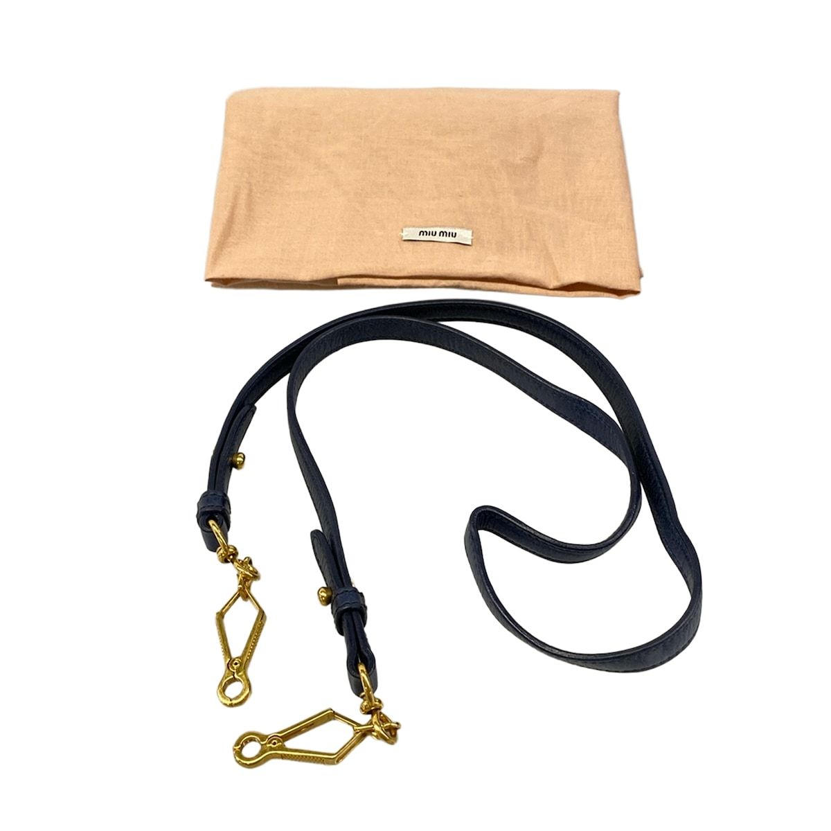 miumiu(ミュウミュウ) ハンドバッグ ヴィッテロルクス ネイビー リボン