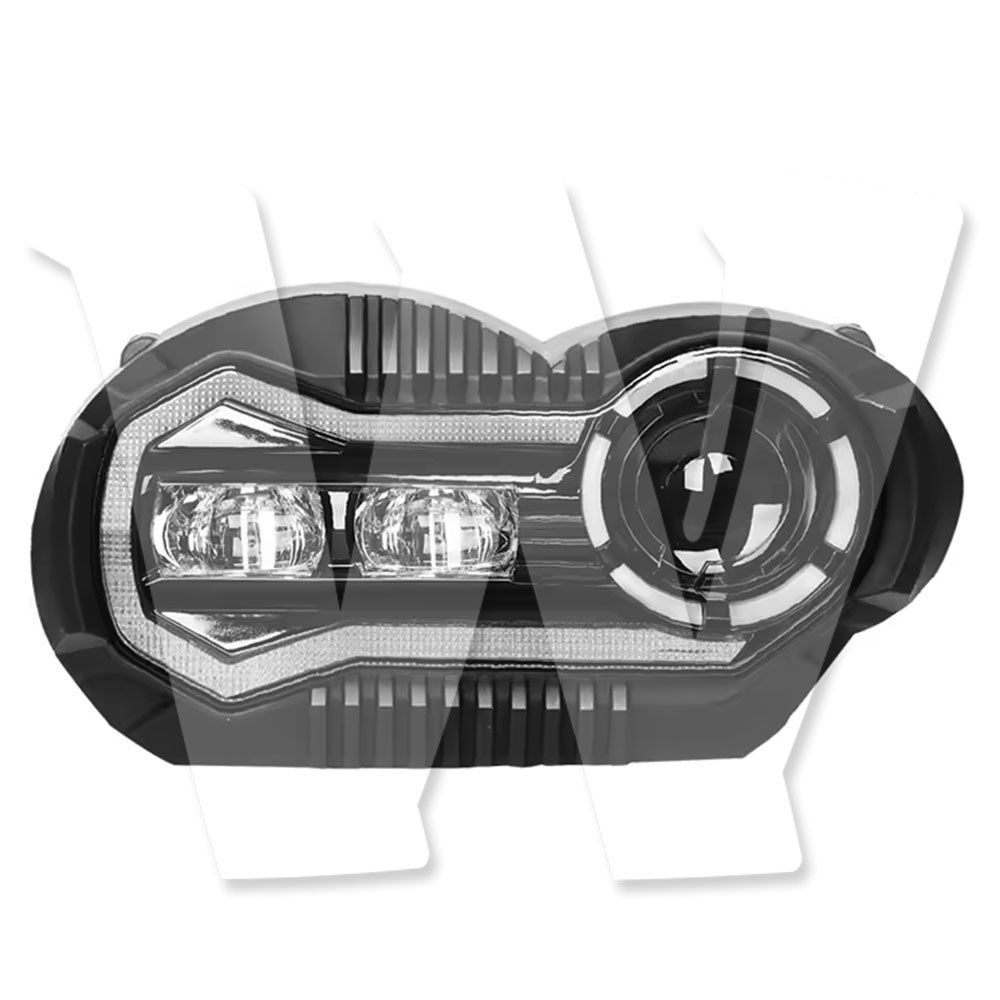 【E-MARK認証】 LEDヘッドライト BMW R1200GS 2004-2012 / ADV 2005-2013 対応 ダイキャストアルミハウジング 完全交換タイプ 高輝度 防水 耐久性 オフロードツーリング カスタム