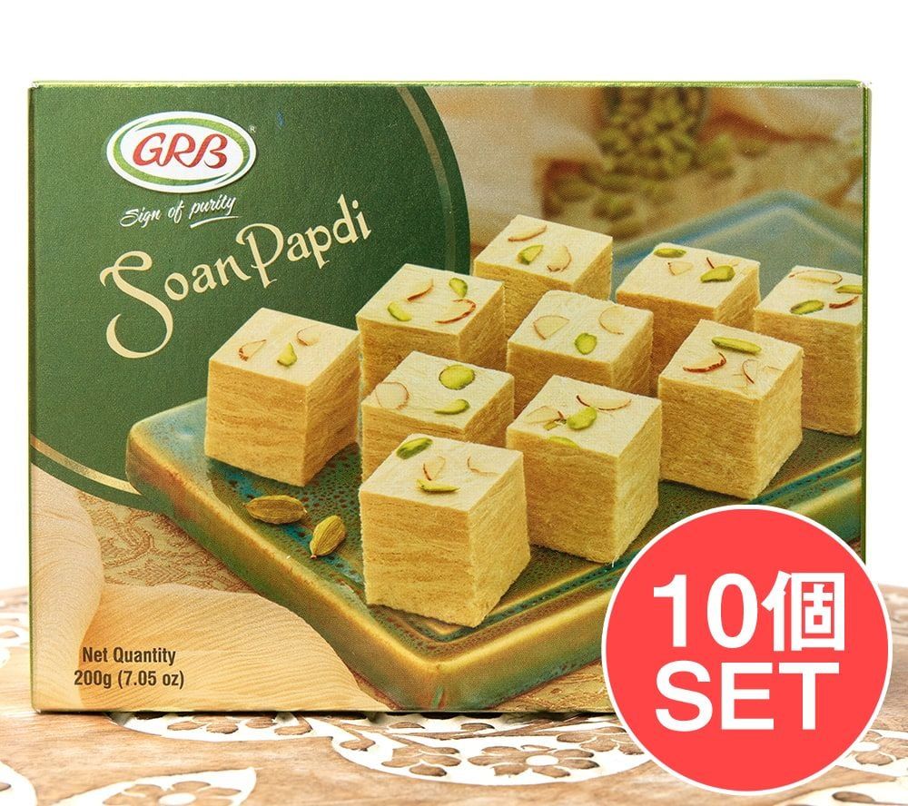 【送料無料・10個セット】インドのお菓子 ソーンパブディ - SOAN PAPDI 200g【GRB】 / セット イン