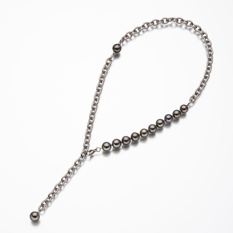 【nonbinary】黒蝶パールネックレス 10.0-11.0mm 全長約57cm 真珠 パール 冠婚葬祭 ギフト