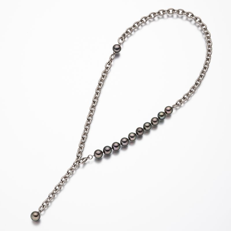 【nonbinary】黒蝶パールネックレス 10.0-11.2mm 全長約60cm 真珠 パール 冠婚葬祭 ギフト